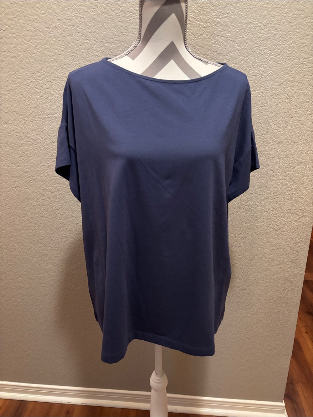 J. Jill Slate Blue Short Sleeve Relaxed Tee